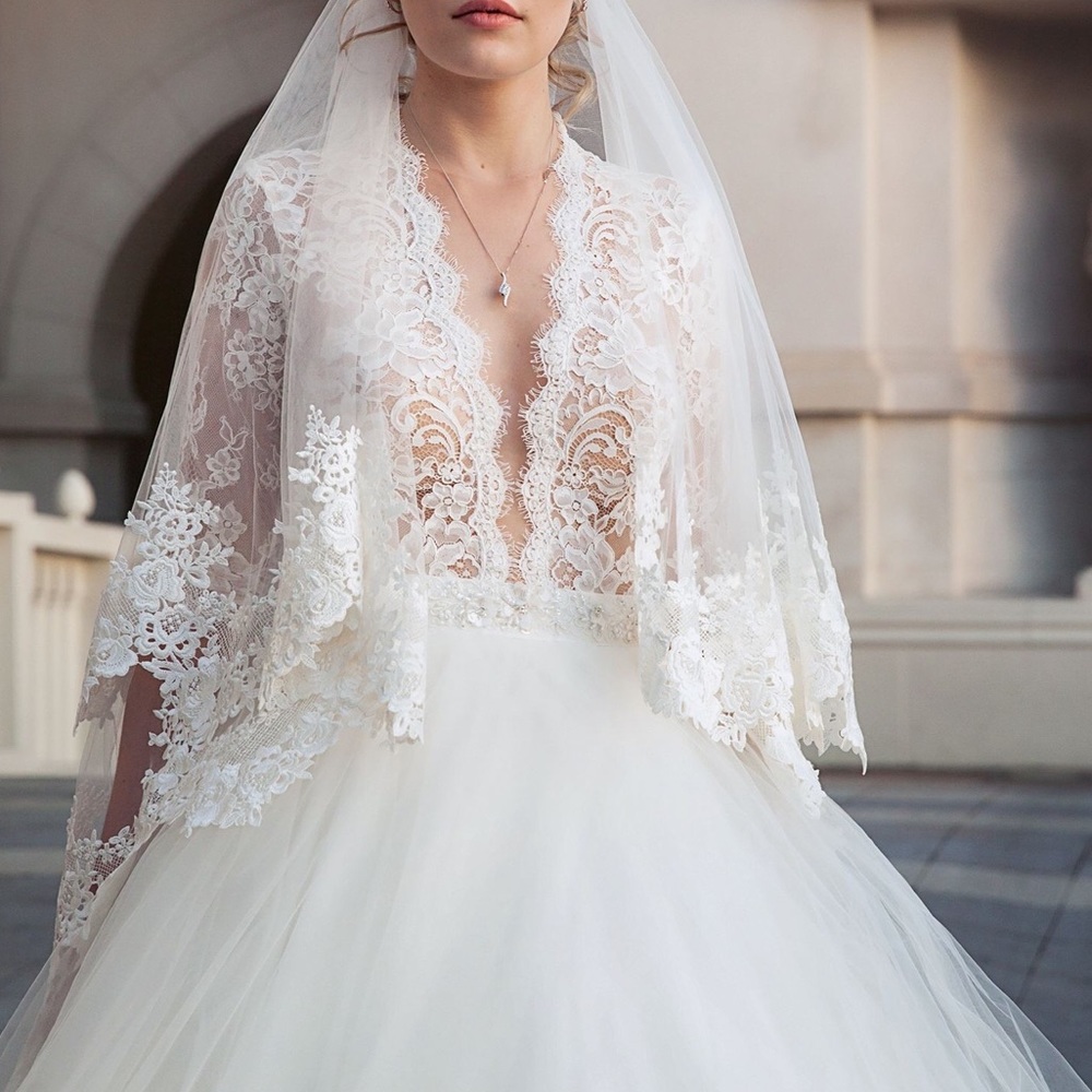 Chapel length veil - custom